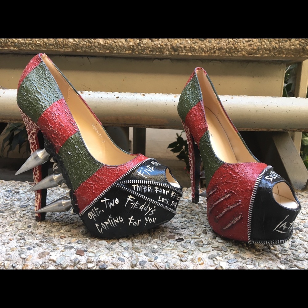 Freddy Krueger Halloween Zombie Peepshow Heels